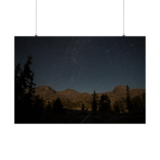 Stars over Island Lake, Wind River Range - Matte Poster